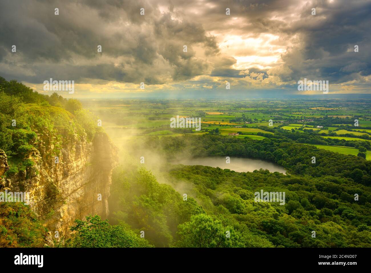 The View from Sutton Bank, North Yorkshire, UK Stockfoto
