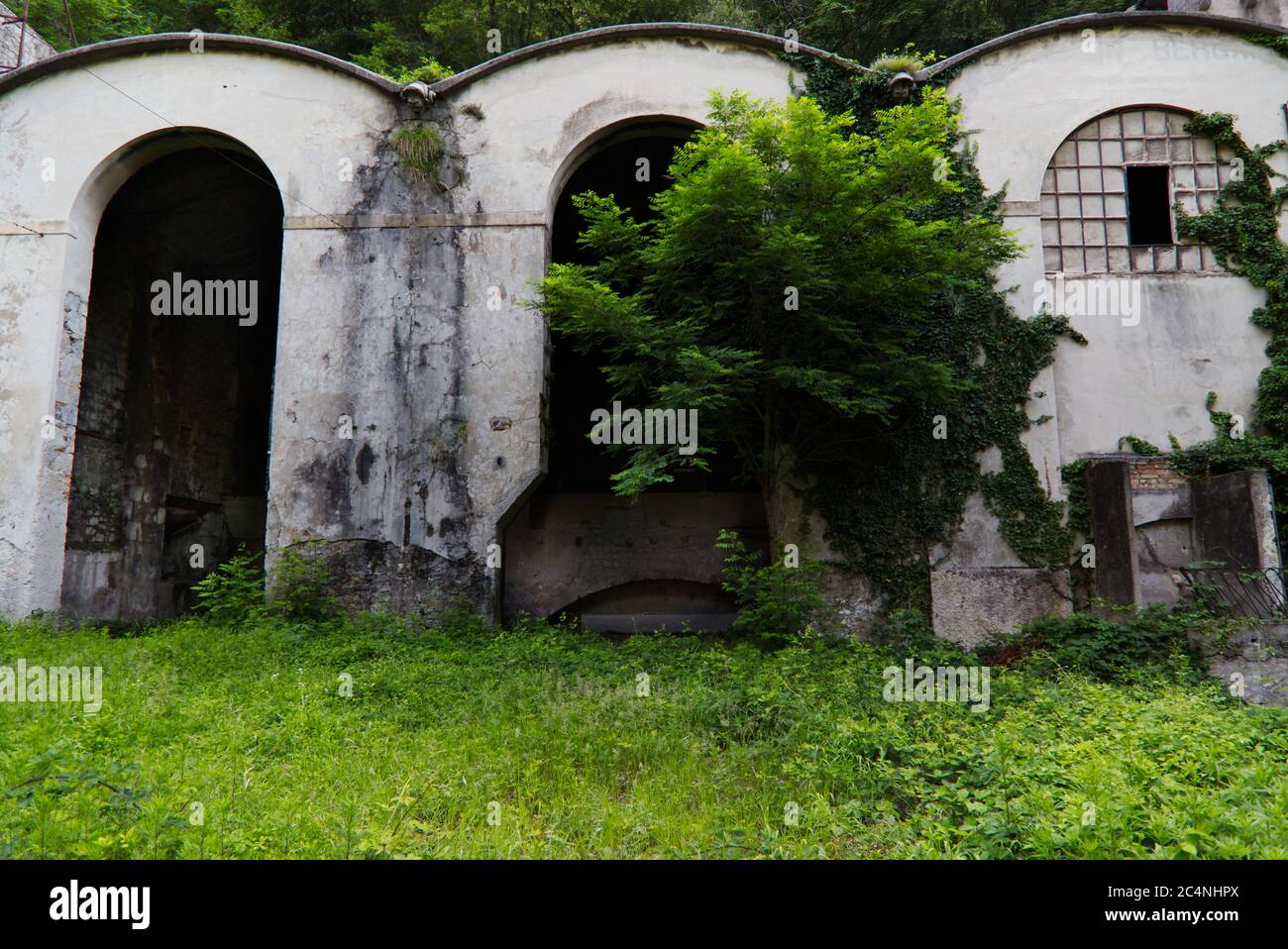 Italien, Vittorio Veneto, ein altes Industriegebiet im Stadtteil Serravalle Stockfoto
