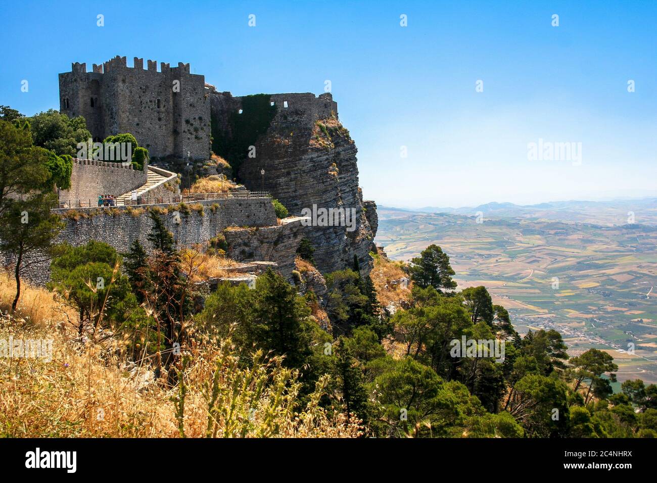 Il castello di Venere in Erice (Sizilien / Italien) Stockfoto