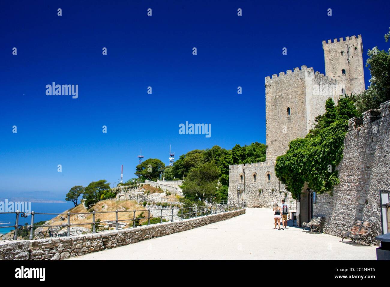 Il castello di Venere in Erice (Sizilien / Italien) Stockfoto