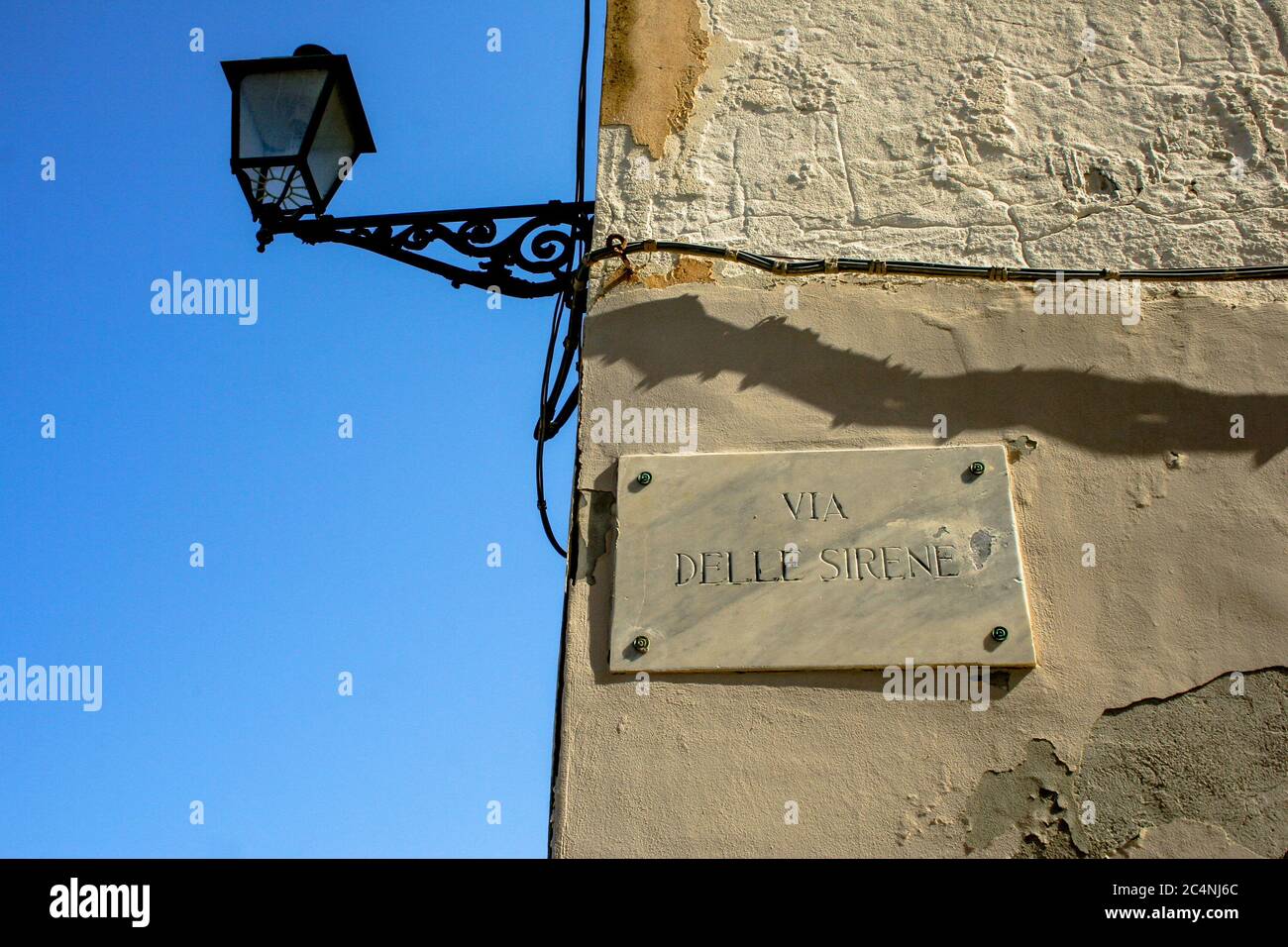 Straßenschild in Palermo (Sizilien / Italien) Stockfoto