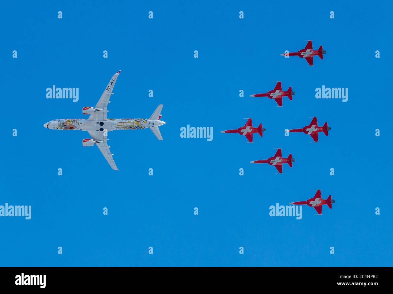 Airshow Patrouille Swiss Stockfoto