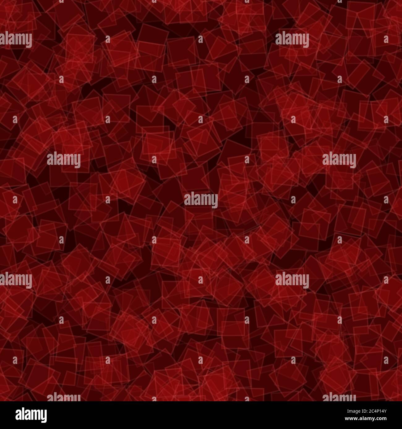 Abstraktes nahtloses Muster aus zufällig verteilten transluzenten Quadraten in roten Farben Stock Vektor