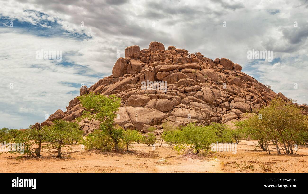 Kopje, Damaraland, Namibia Stockfoto