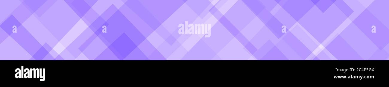 Abstraktes Banner von transluzenten Quadraten oder Rauten in violetten Farben Stock Vektor