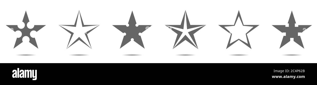 Symbole für Sternensymbole Stock Vektor