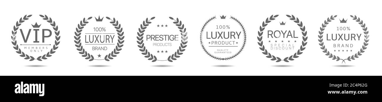 Luxus- und vip-Labels Stock Vektor