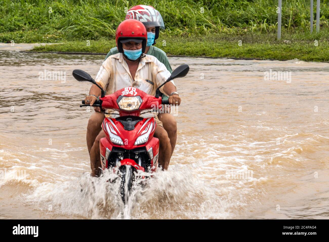 Flash Überschwemmungen Penampang Big hat Sabah Borneo Malaysia Stockfoto