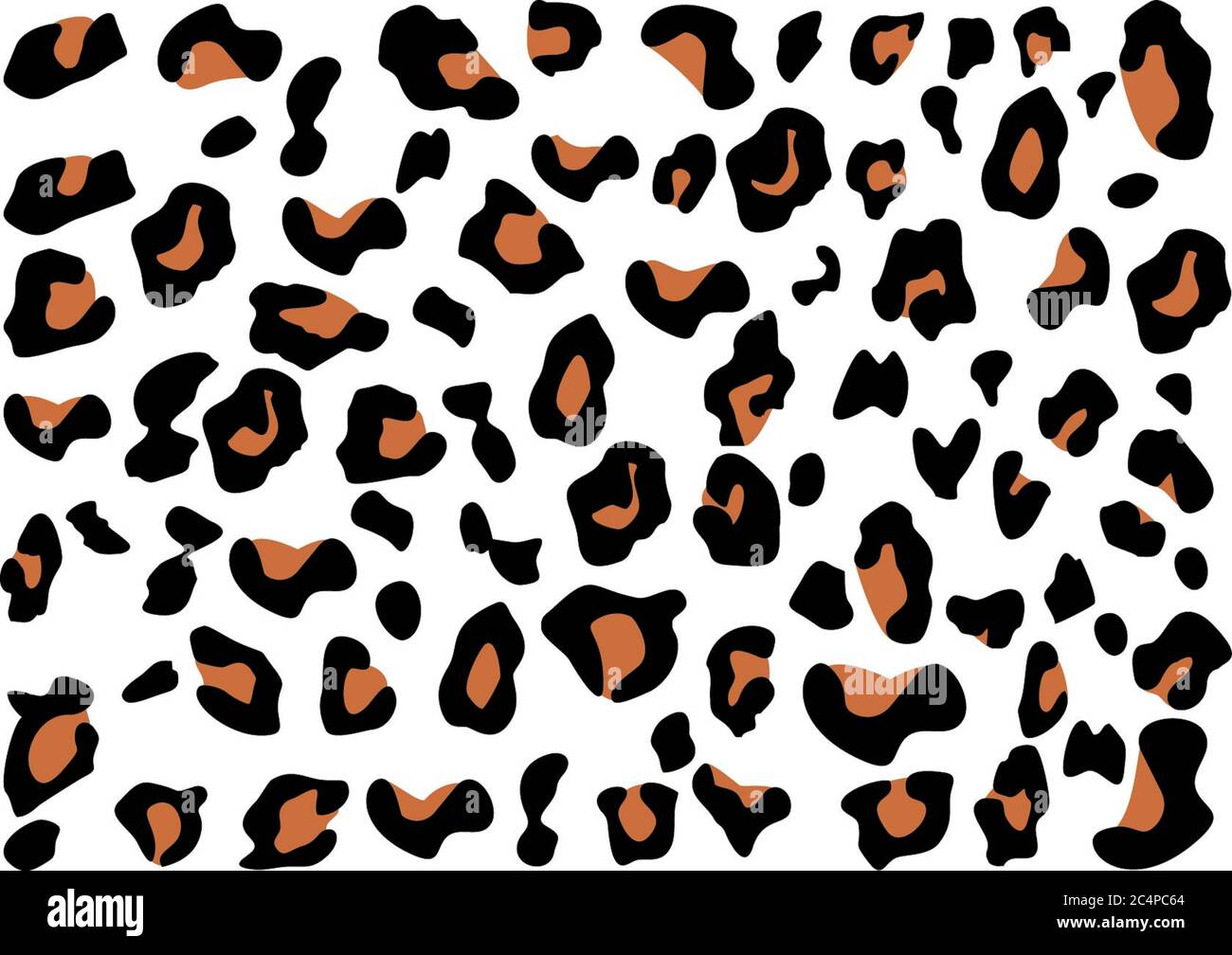 Leopardenflecken auf weißem Hintergrund. Es ist für den Textildruck geeignet. VEKTOR Stockfoto