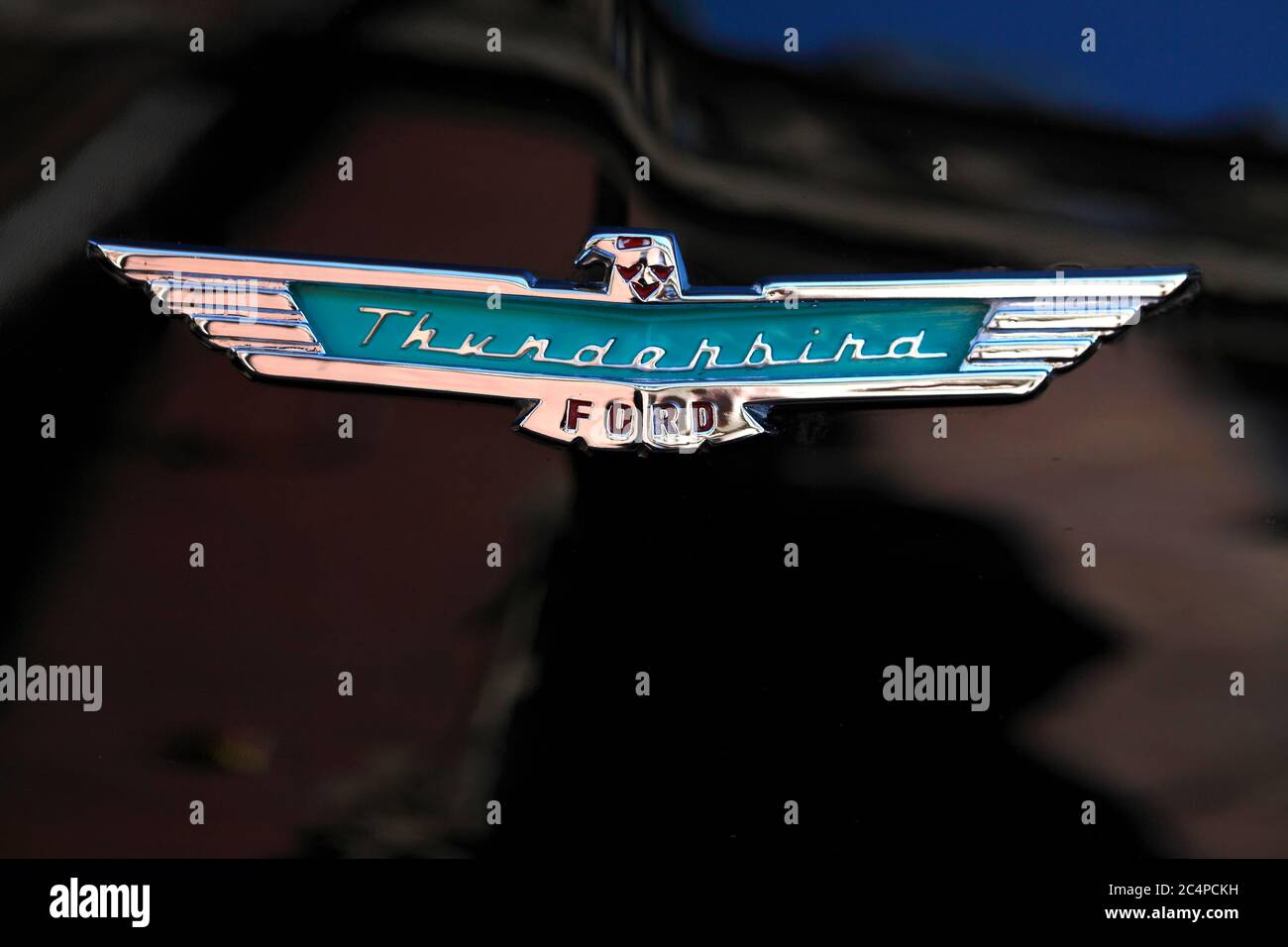 Logo, Ford Thunderbird, amerikanischer Klassiker, Deutschland Stockfoto