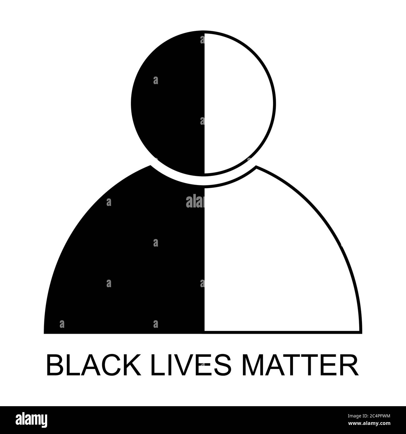 Black Lives Matter USA Unterstützung. Vektor-Illustration Zeichen, stoppen Rassismus. Stock Vektor