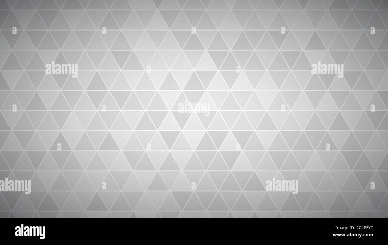 Abstrakter heller Hintergrund aus kleinen Dreiecken in weißen und grauen Farben. Stock Vektor