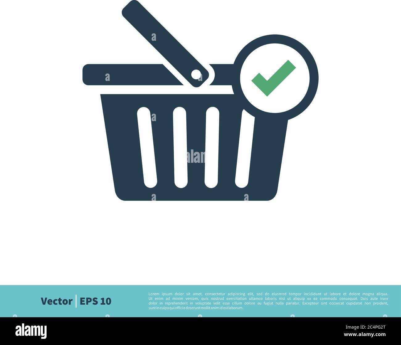 Warenkorb Warenkorb Shopping, e-Commerce Icon Vektor Logo Vorlage Illustration Design. Vektor EPS 10. Stock Vektor