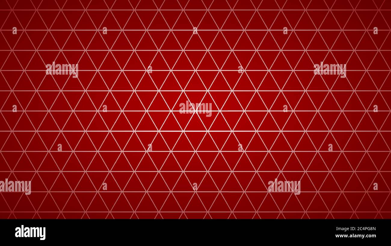 Abstrakter heller Hintergrund aus kleinen Dreiecken in roten Farben. Stock Vektor