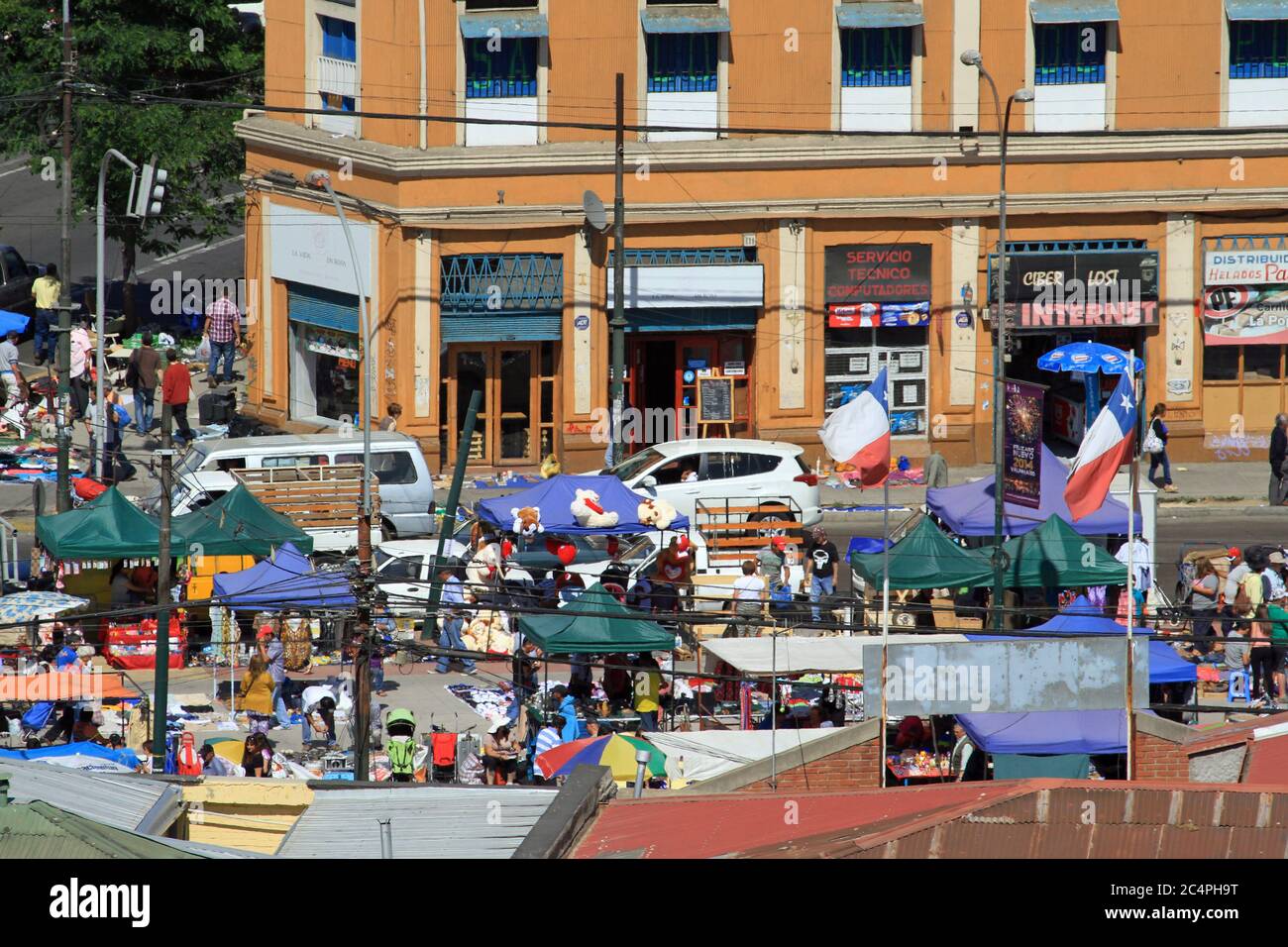 Urbane Szenen aus Valparaiso, Chile Stockfoto