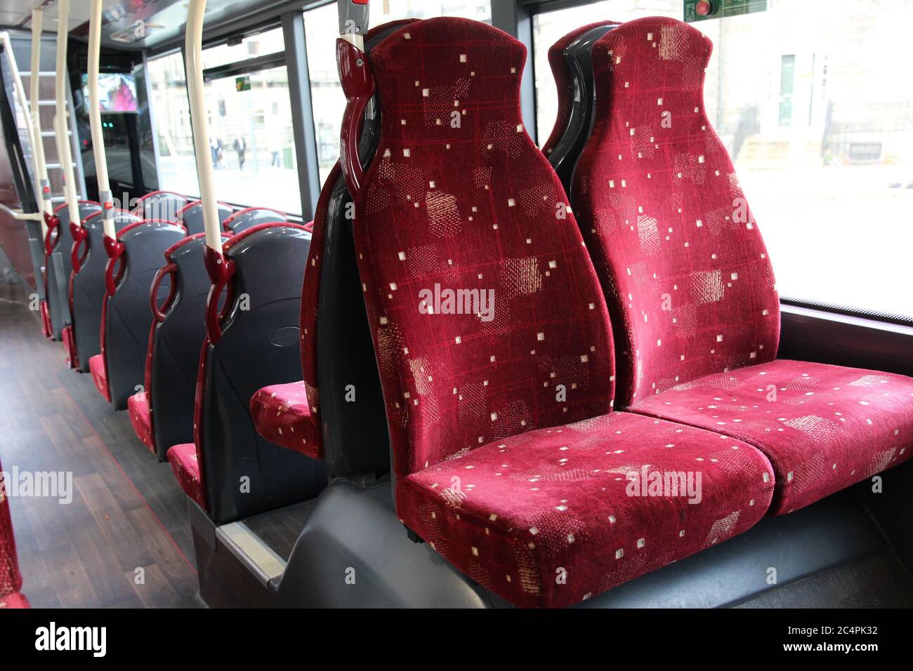 Leere Lothian Busse Bus in Edinburgh Stockfoto