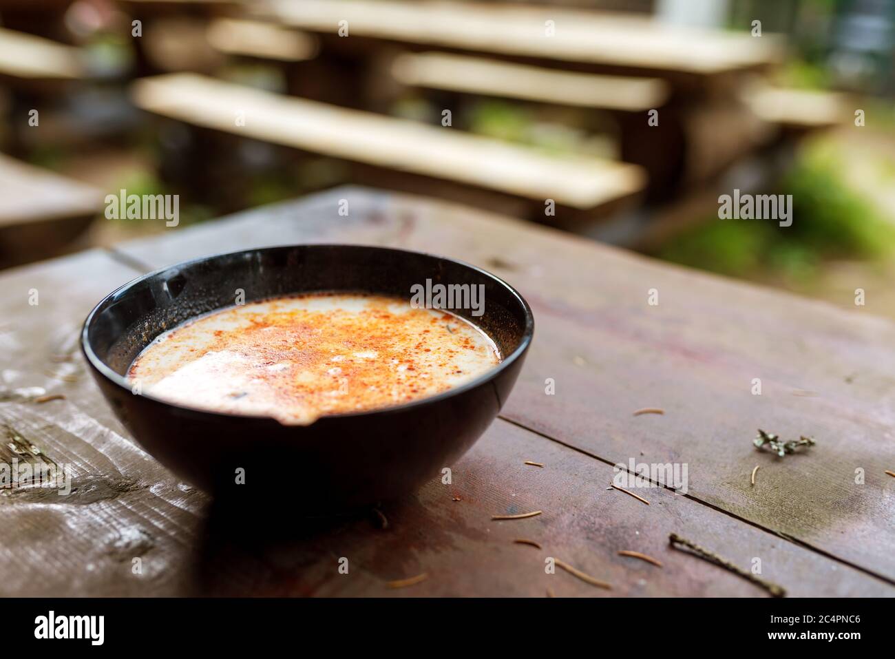 Bohnen Suppe - gesunde Traditionelle bulgarische Lebensmittel Stockfoto
