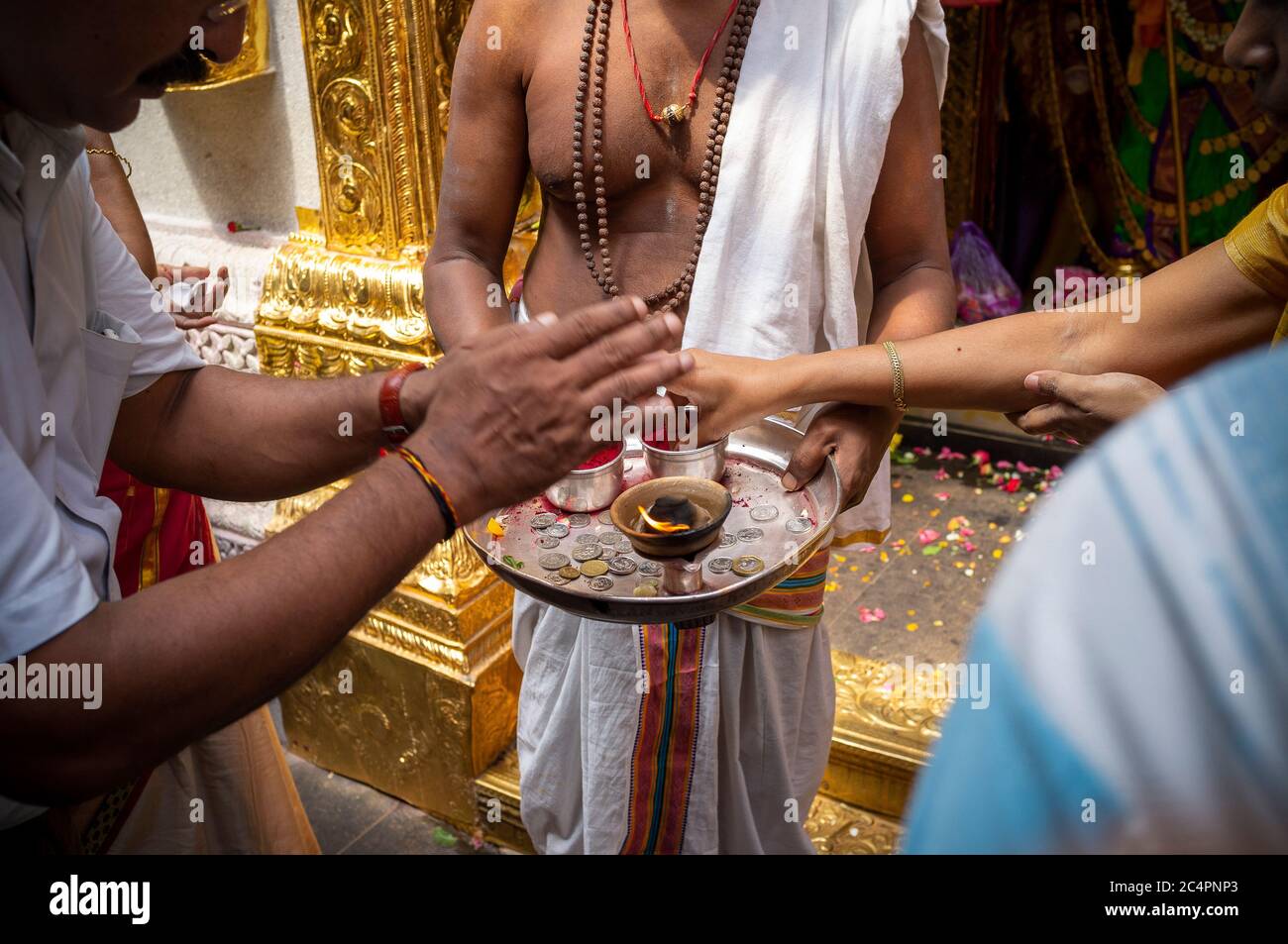 Sri Srinivasa Perumal Tempel. Little India. Singapur Stockfoto