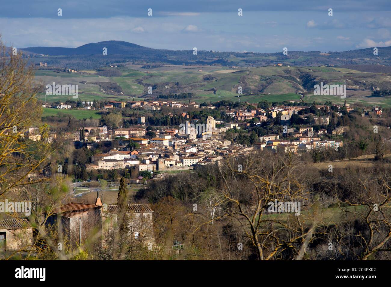 Ein Dorf in der Toskana, Italien Stockfoto