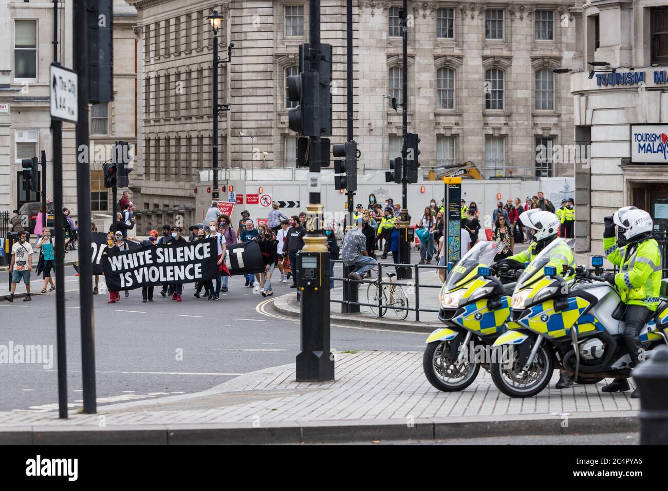 Black Trans lebt Materie Protest in London Stockfoto