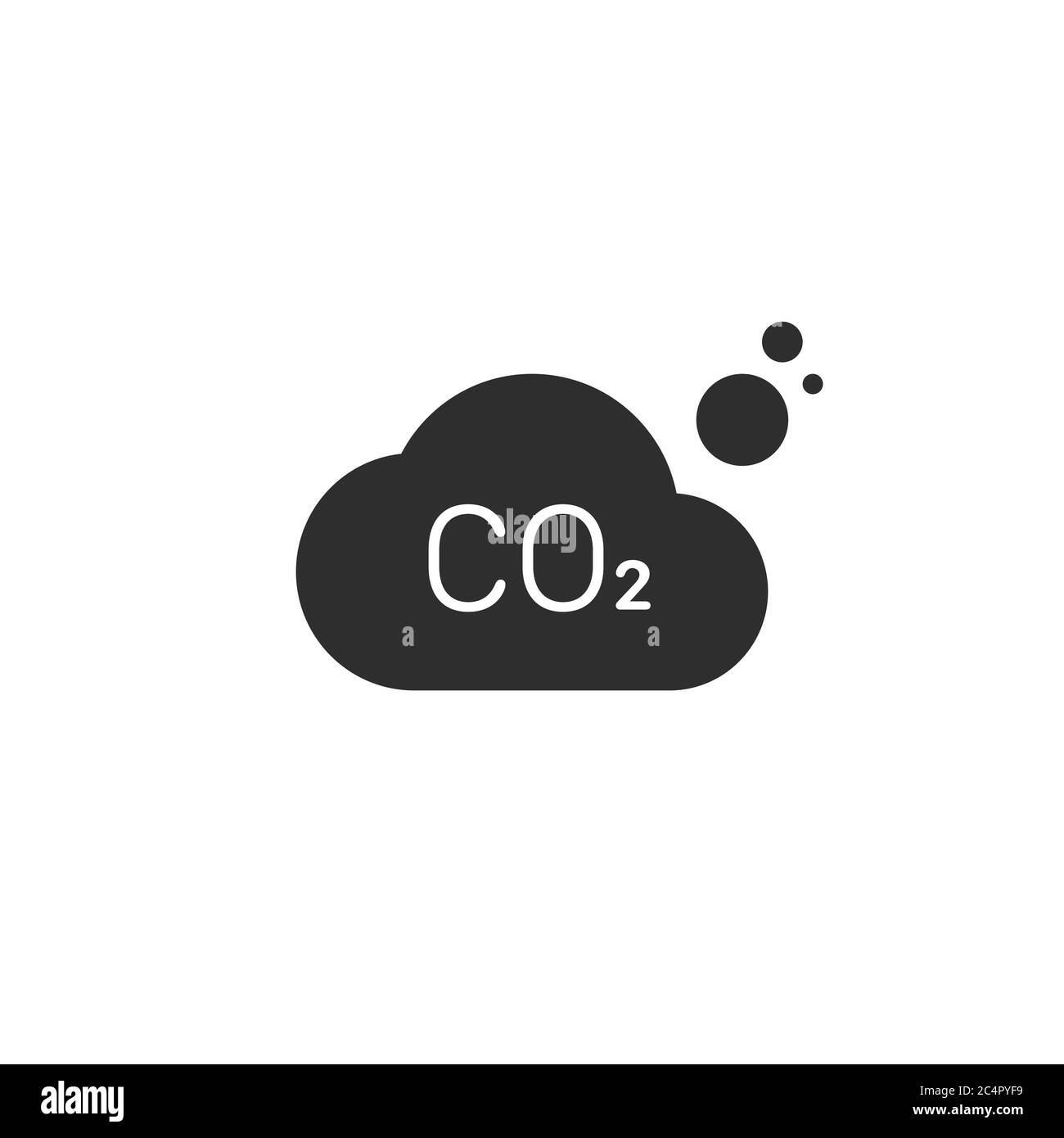 CO2-Symbol , Symbol für die Formel für Kohlendioxid. Vektordarstellung auf weißem Hintergrund isoliert Stock Vektor