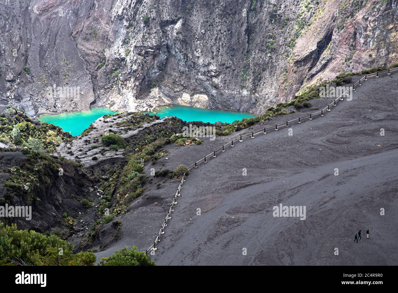 Vulkan Irazu, bunte Minerallagune, Kratersee, Costa Rica Nationalpark, provinz cartago, Mittelamerika, 3432 Meter hoch Stockfoto