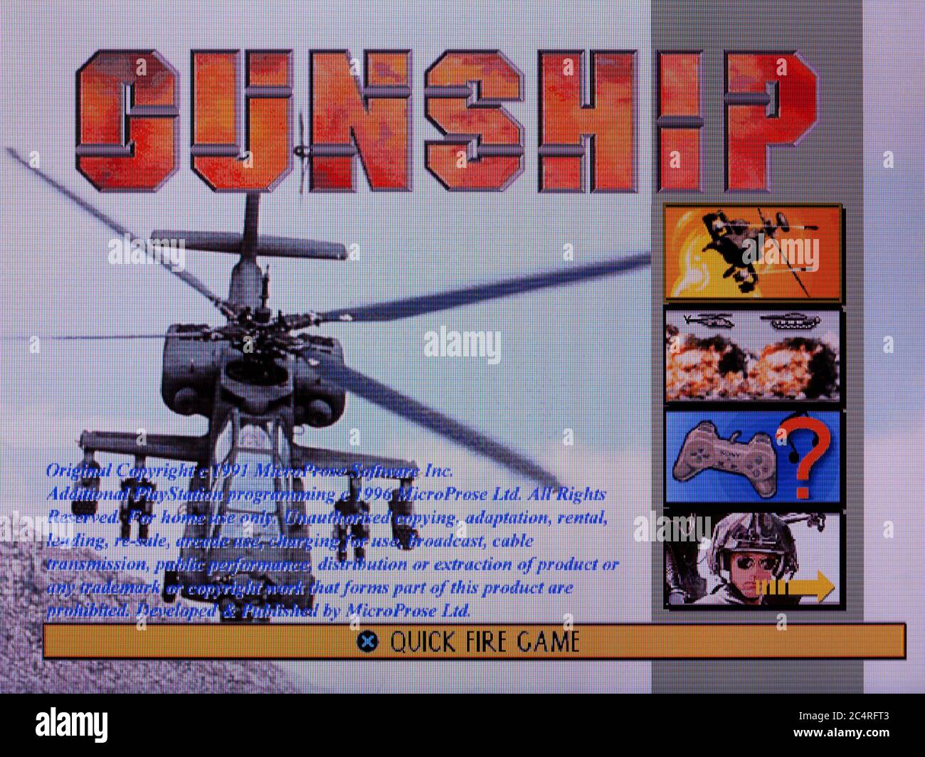Gunship – Sony PlayStation 1 PS1 PSX – nur für redaktionelle Zwecke Stockfoto