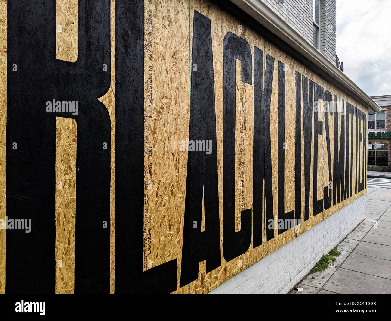 Wandgemälde mit schwarzen Leben auf der U Street NW im Shaw-Viertel von Washington, DC. Stockfoto