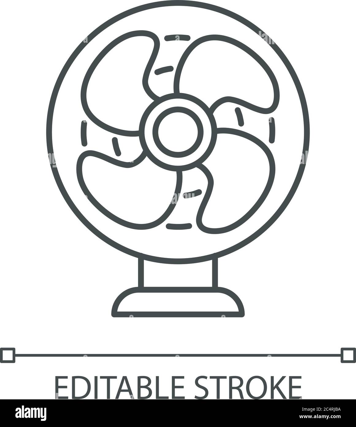 Lineares Symbol für Tischlüfter Stock Vektor