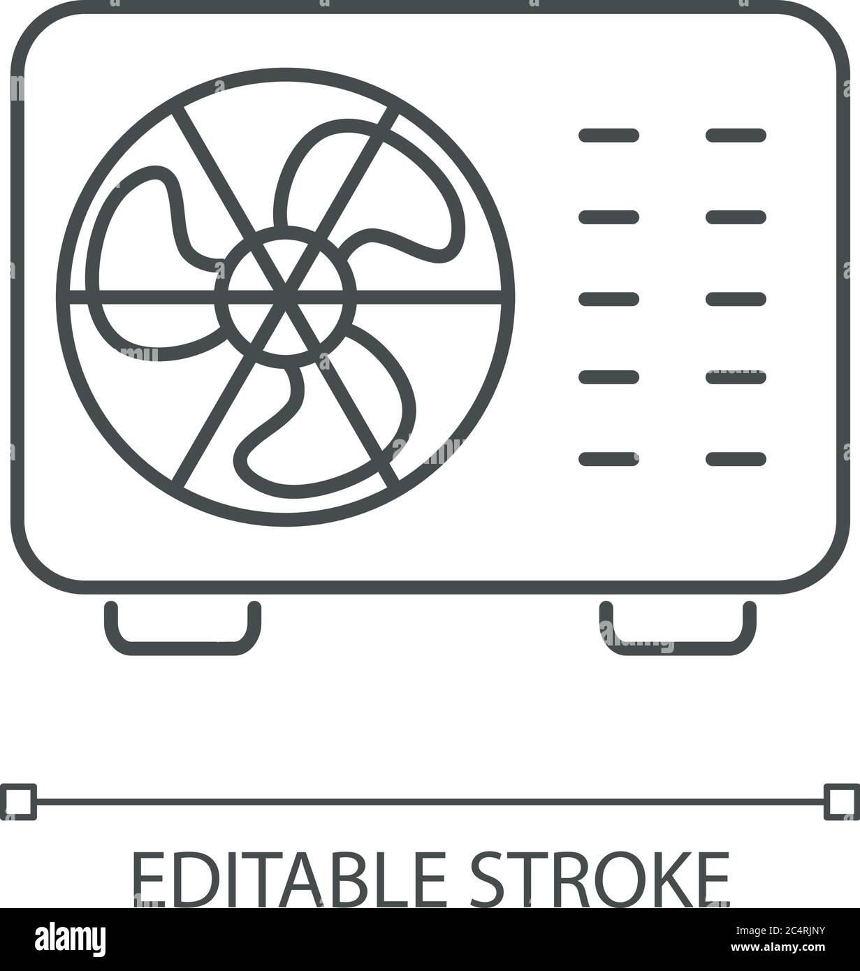 Lineares Symbol für geteilte Klimaanlage Stock Vektor