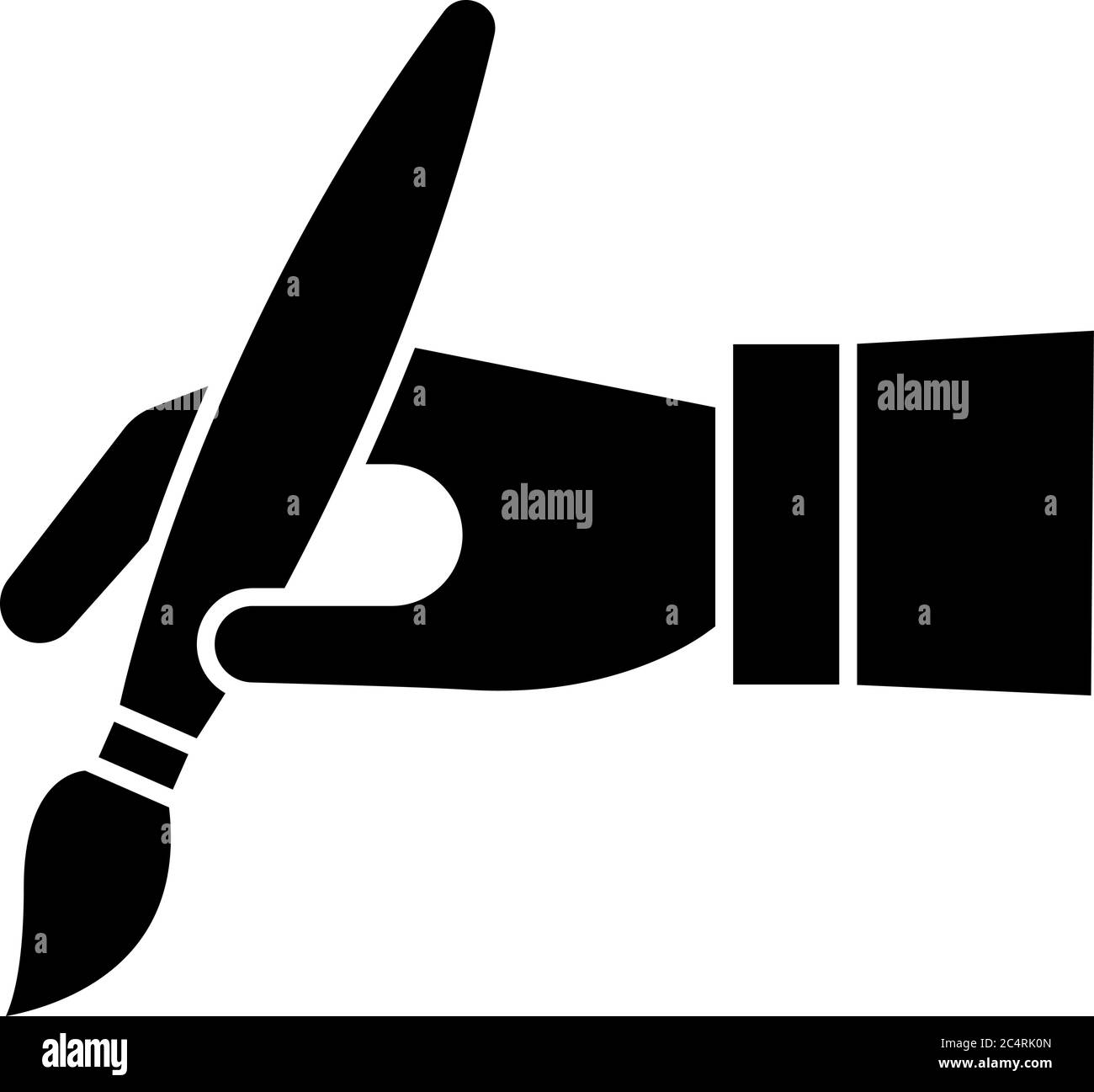 Künstler schwarzes Glyphen-Symbol Stock Vektor