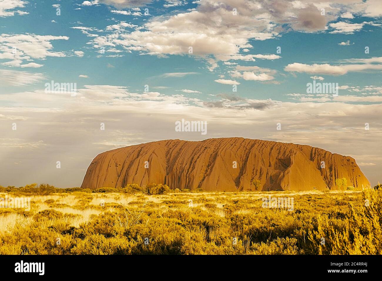 Der große rote Felsen, uluru Stockfoto