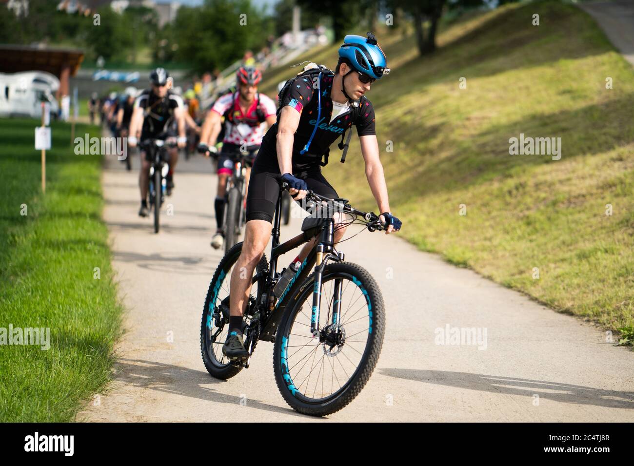 Erholung Fahrrad Rennen in sonnigen Tag Stockfoto