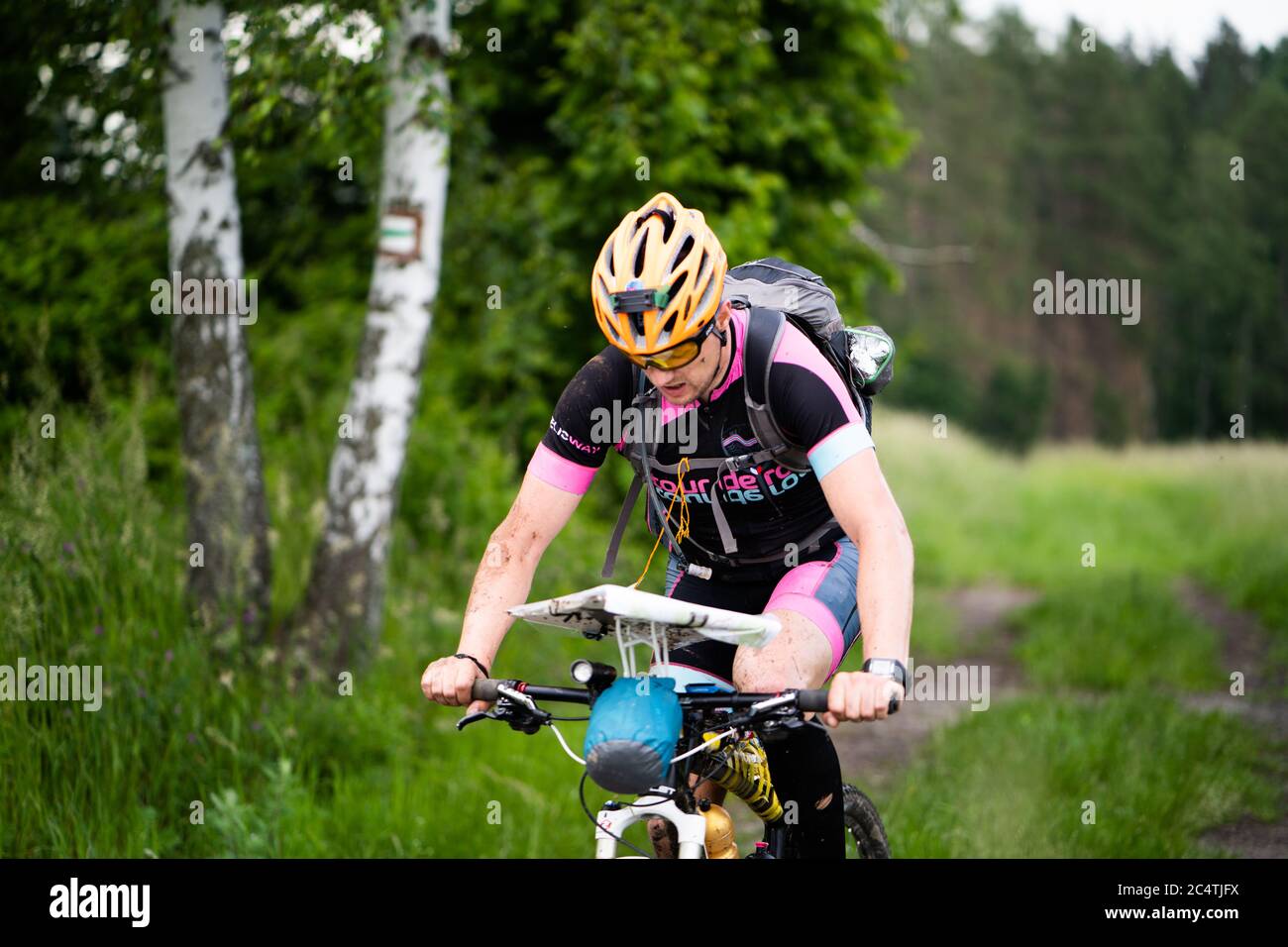 Erholung Fahrrad Rennen in sonnigen Tag Stockfoto