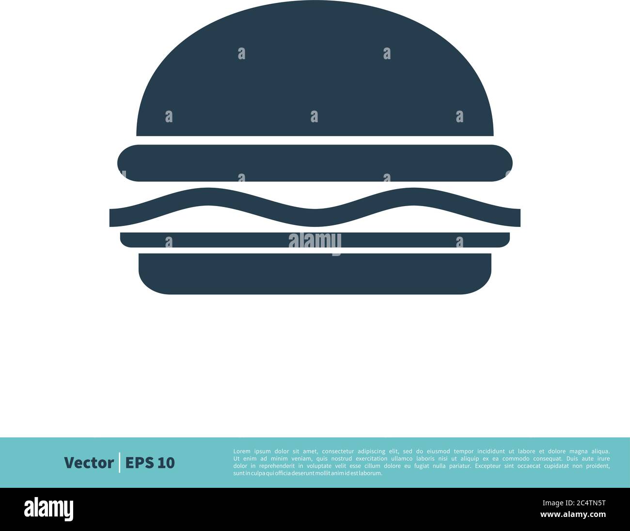 Burger Icon Vektor Logo Vorlage Illustration Design. Vektor EPS 10. Stock Vektor