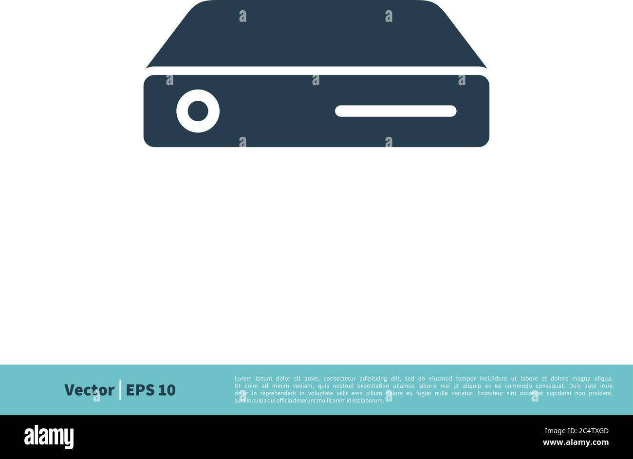 Datenspeichersymbol Vektor Logo Vorlage Illustration Design. Vektor EPS 10. Stock Vektor