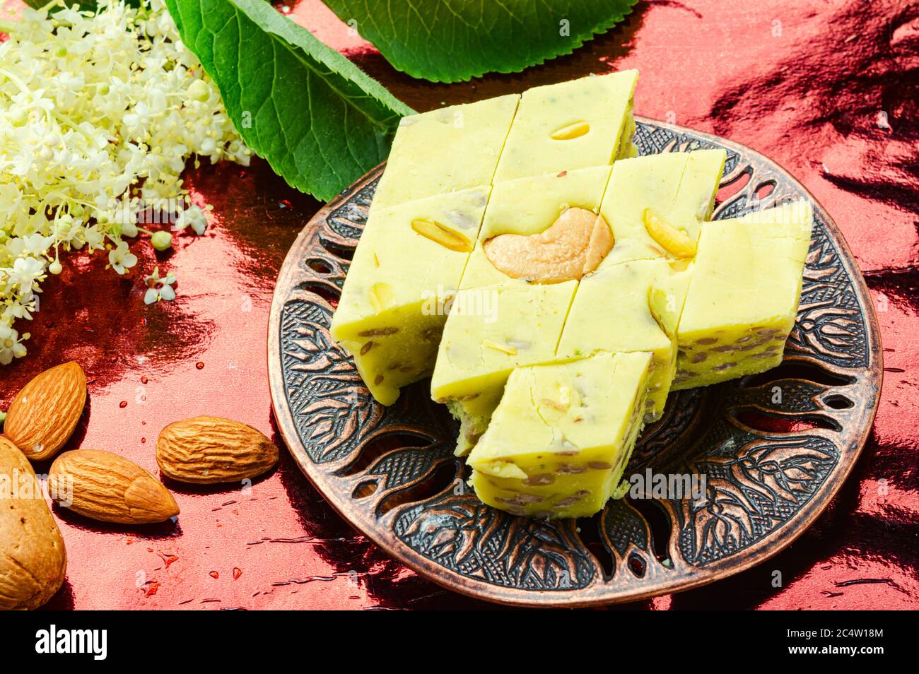 Traditionelle süße orientalische Halva Dessert.Diet Halva oder Halvah Stockfoto