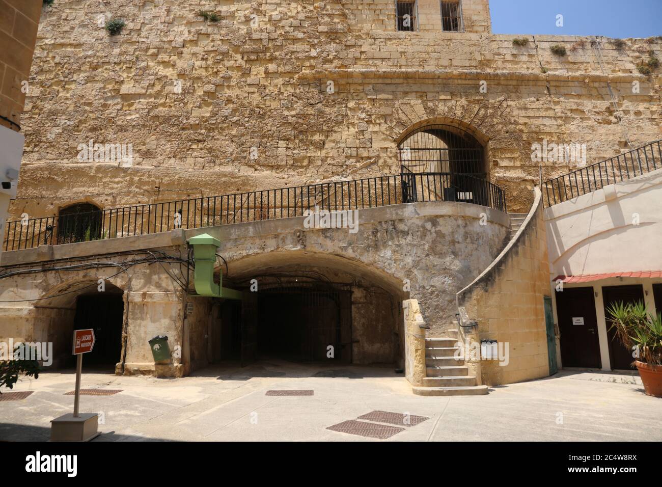 Valletta. Malta. Eintritt zu Lascaris war Rooms Stockfoto