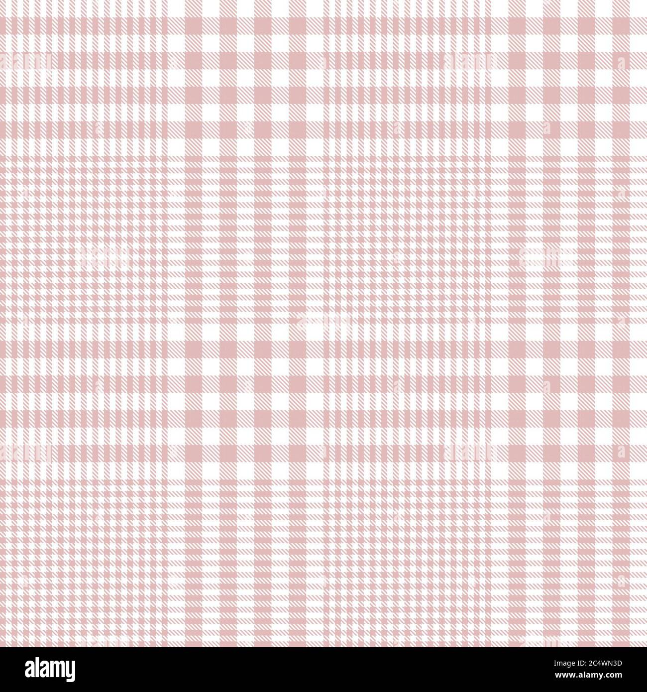 Pink Glen Plaid strukturiertes nahtloses Muster für Mode-Textilien und Grafiken Stockfoto