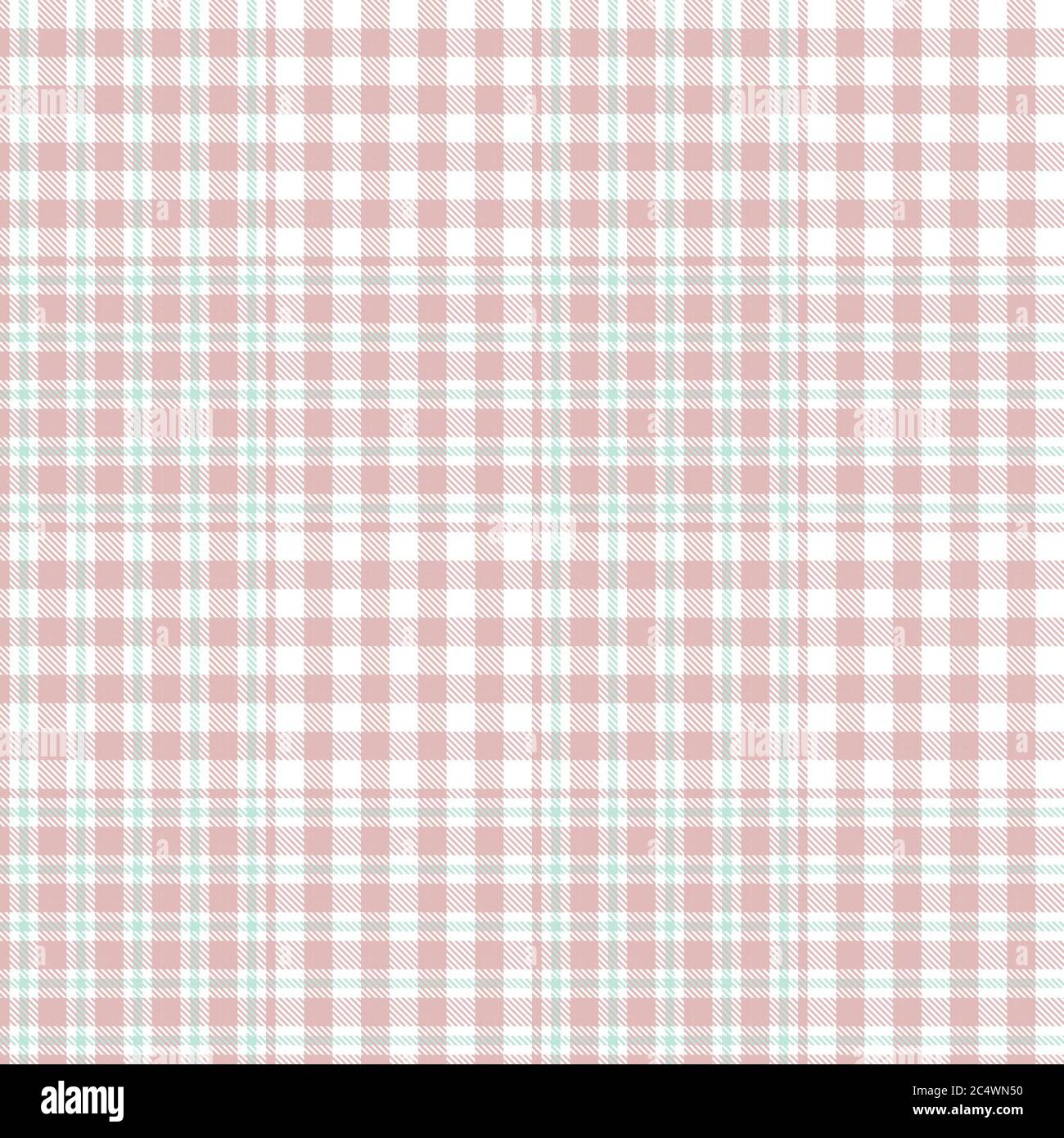 Pink Glen Plaid strukturiertes nahtloses Muster für Mode-Textilien und Grafiken Stockfoto