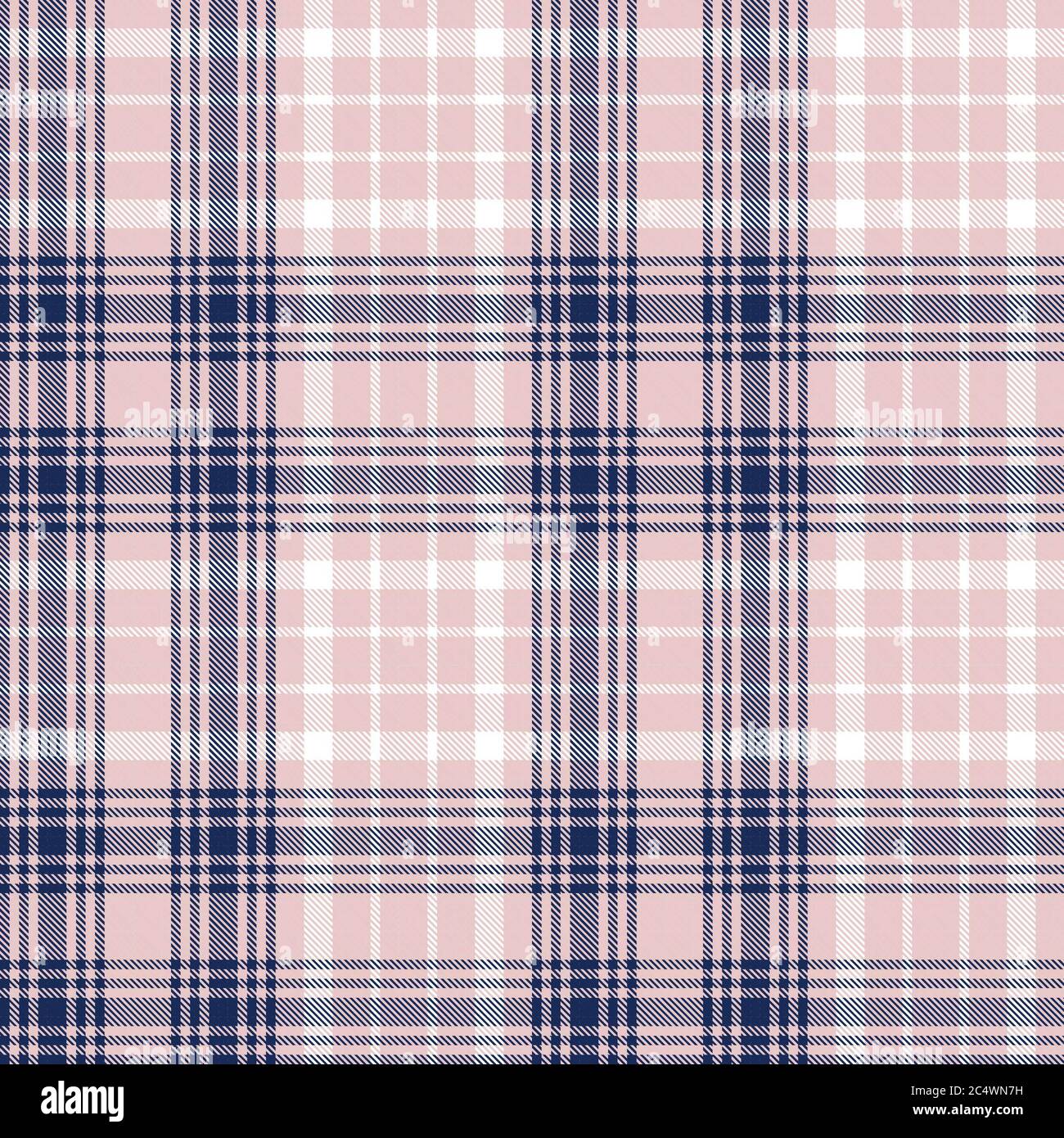 Pink Navy Glen Plaid strukturiertes nahtloses Muster für Mode-Textilien und Grafiken Stockfoto