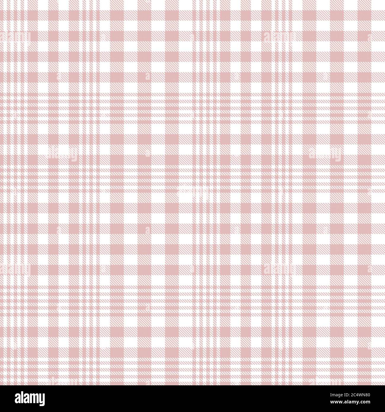 Pink Glen Plaid strukturiertes nahtloses Muster für Mode-Textilien und Grafiken Stockfoto