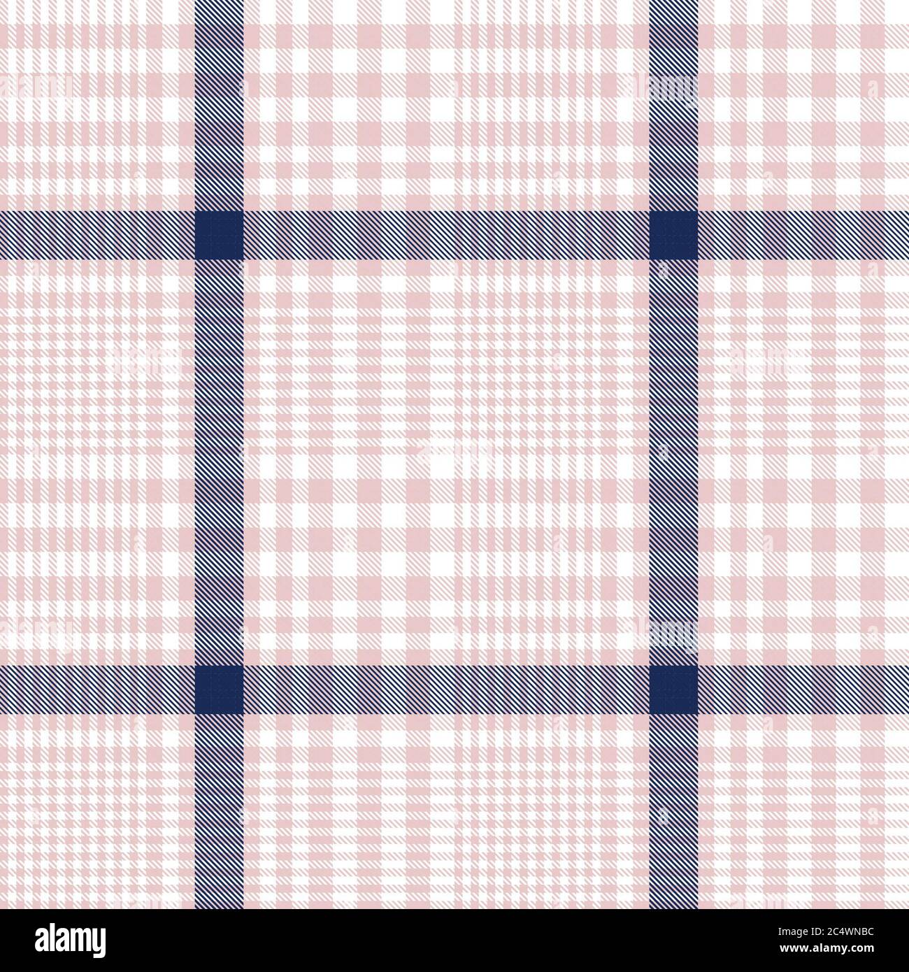 Pink Navy Glen Plaid strukturiertes nahtloses Muster für Mode-Textilien und Grafiken Stockfoto