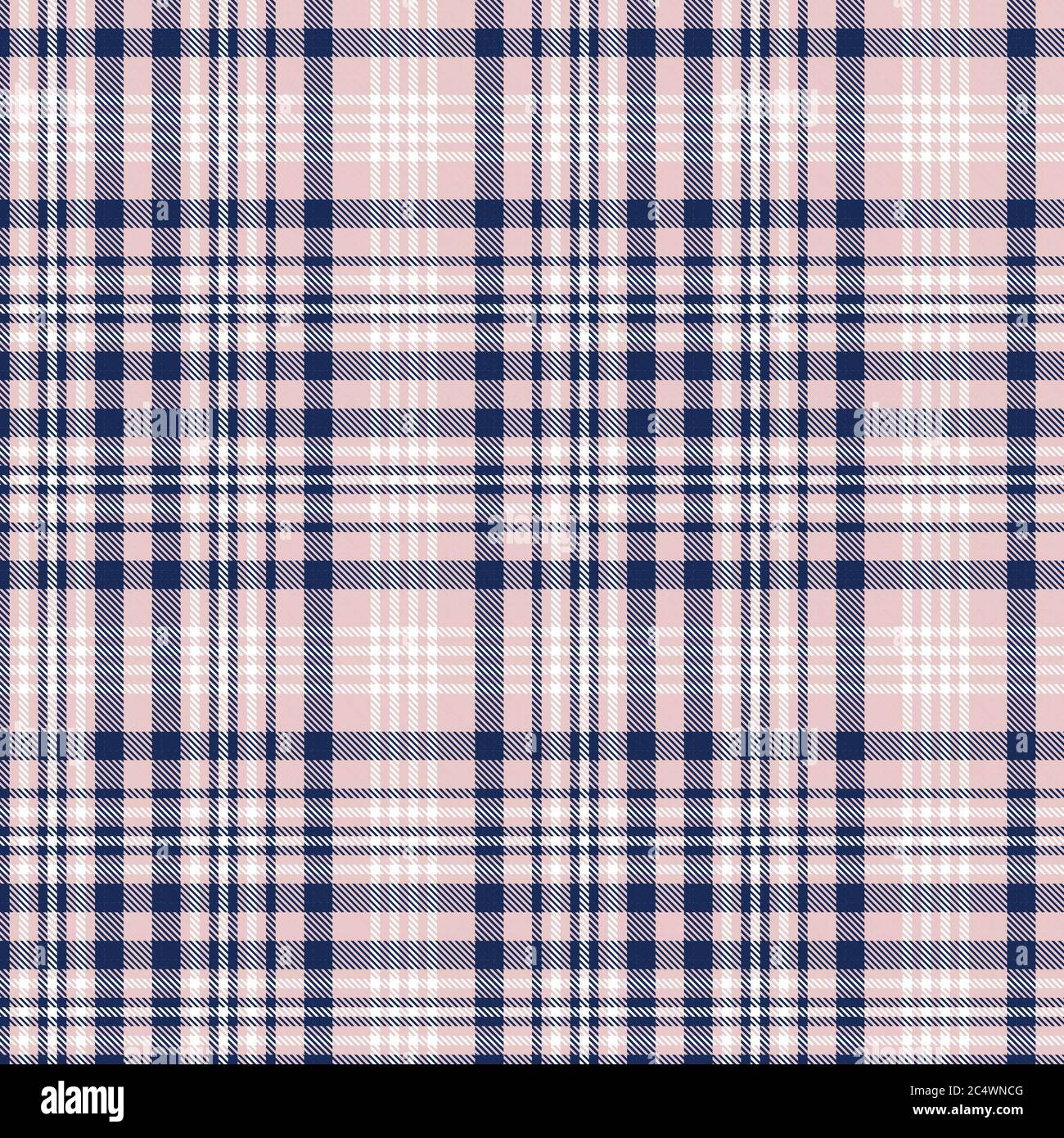 Pink Navy Glen Plaid strukturiertes nahtloses Muster für Mode-Textilien und Grafiken Stockfoto
