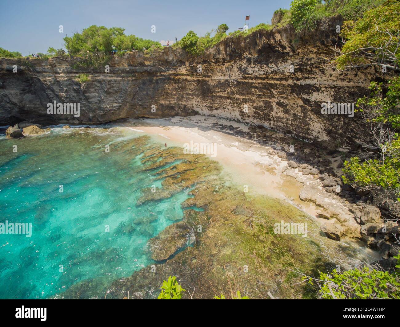 Broken Beach In Nusa Penida, Indonesien. Luftaufnahme. Stockfoto