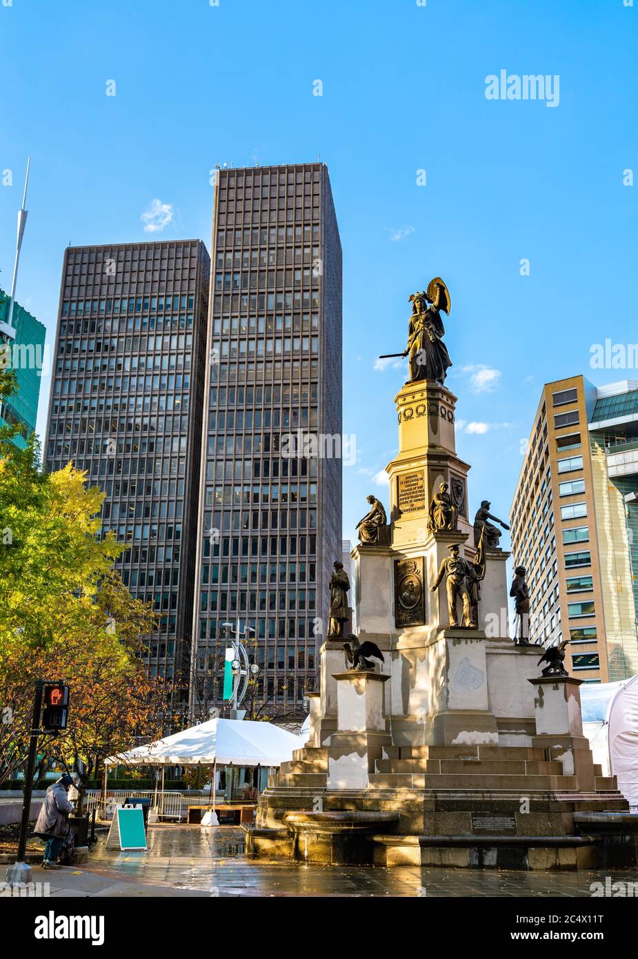 Soldiers and Seemanns Monument in Detroit, Michigan Stockfoto