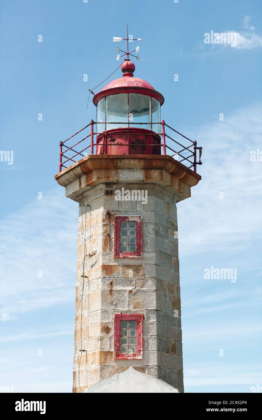 Leuchtturm in Foz Douro in Portugal Stockfoto