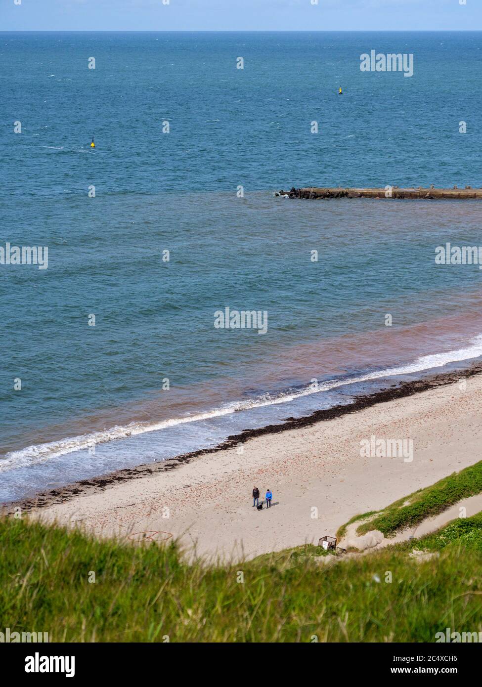 Nordstrand von Klippenrandweg, Insel Helgoland, Kreis Pinneberg, Schleswig-Holstein, Deutschland, Europa Stockfoto