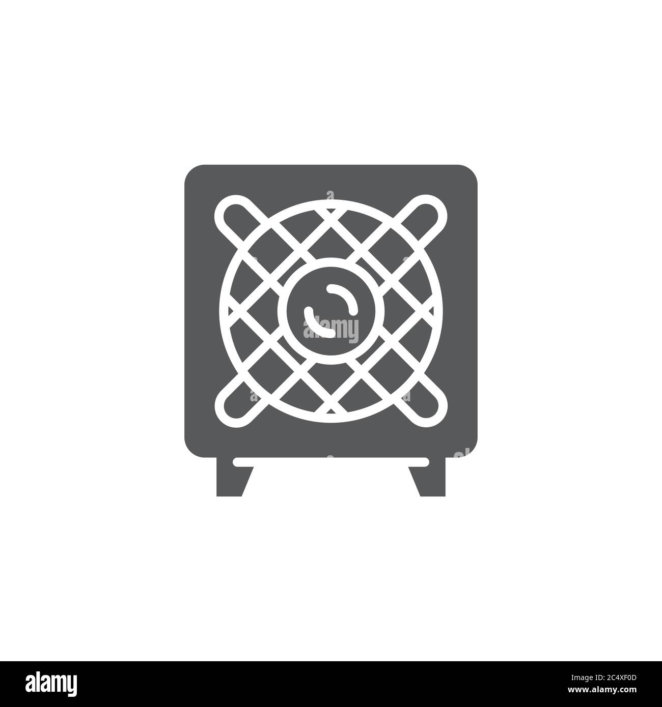 Vektorsymbol für tragbare Lautsprecher auf weißem Hintergrund isoliert Stock Vektor