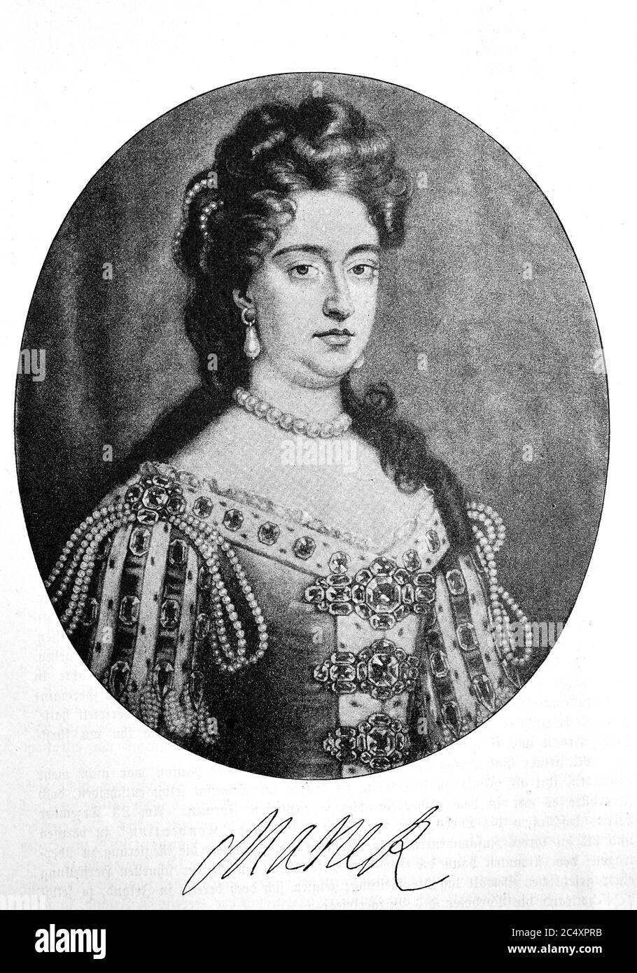 '. Maria II., Englisch Maria II. (* 30. April 1662 † 28. Dezember 1694) war Königin von England, Schottland und Irland / Maria II., englisch Maria II. (* 30. April 1662; † 28. Dezember 1694), war Koenigin von England, Schottland und Irland' Stockfoto